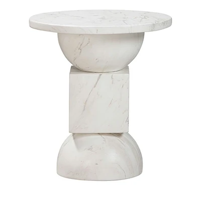 Chip Marble Print Indoor/Outdoor Side Table