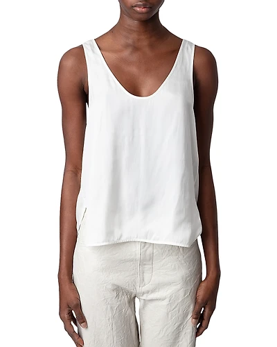 Zadig & Voltaire Carys Satin Sleeveless Top