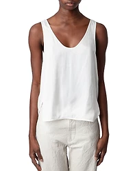Zadig & Voltaire Carys Satin Sleeveless Top
