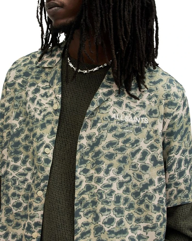Underground Short Sleeve Button Front Camp Shirt