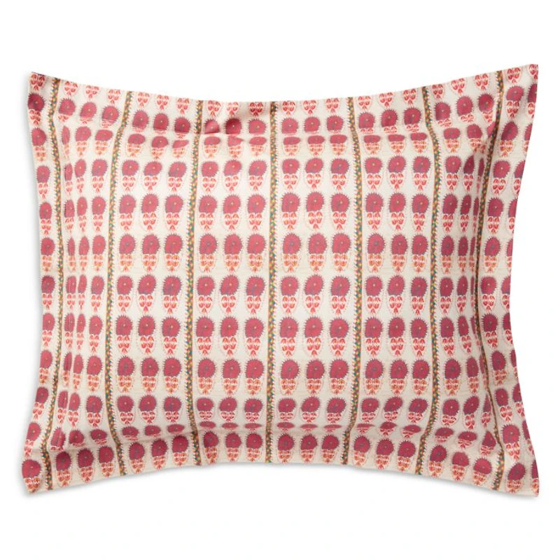 Fuchsia Daisy Suzani Standard Sham, Pair