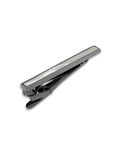 Cufflinks Inc Gunmetal-Tone Mother of Pearl Inlaid Tie Clip