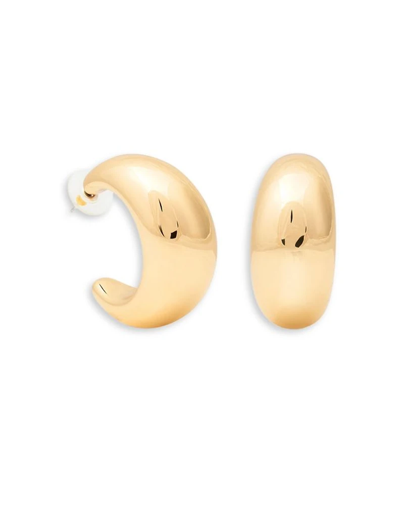 C Hoop Earrings, 1.5" diameter