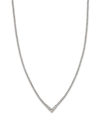 Diamond Chevron Tennis Necklace in 14K Gold, 6.0 tcw