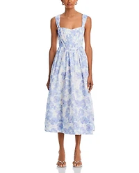 Eyelet Bustier Midi Dress - Exclusive