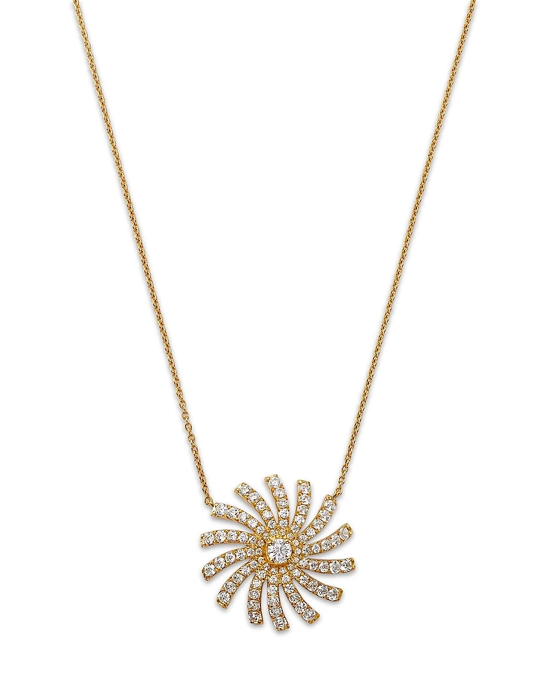 Bloomingdale's Fine Collection Diamond Starburst Pendant Necklace