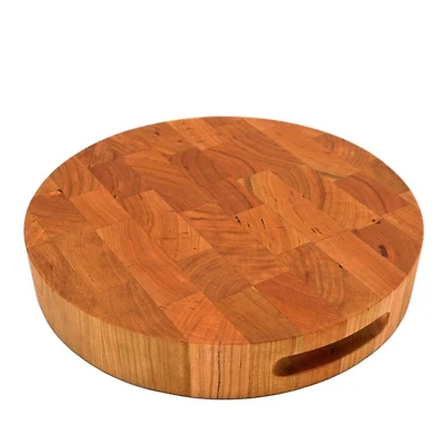 12" Round Cherry End Grain Board