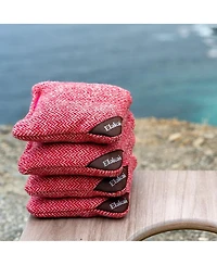 Herringbone Wool Aviator Cornhole Bags Above