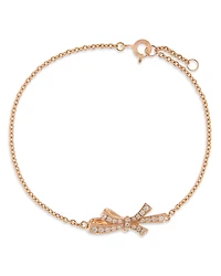 Bloomingdale's Fine Collection Diamond Bow Chain Bracelet