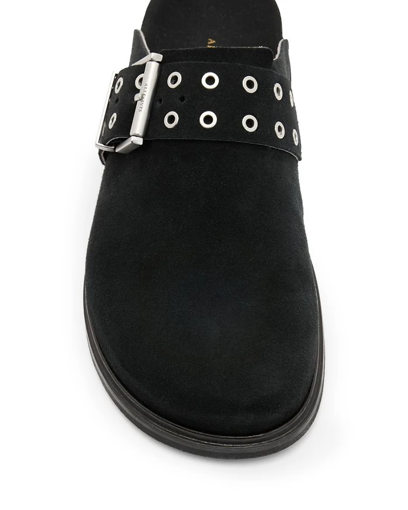 Women's Juno Buckled Grommet Mule Clogs