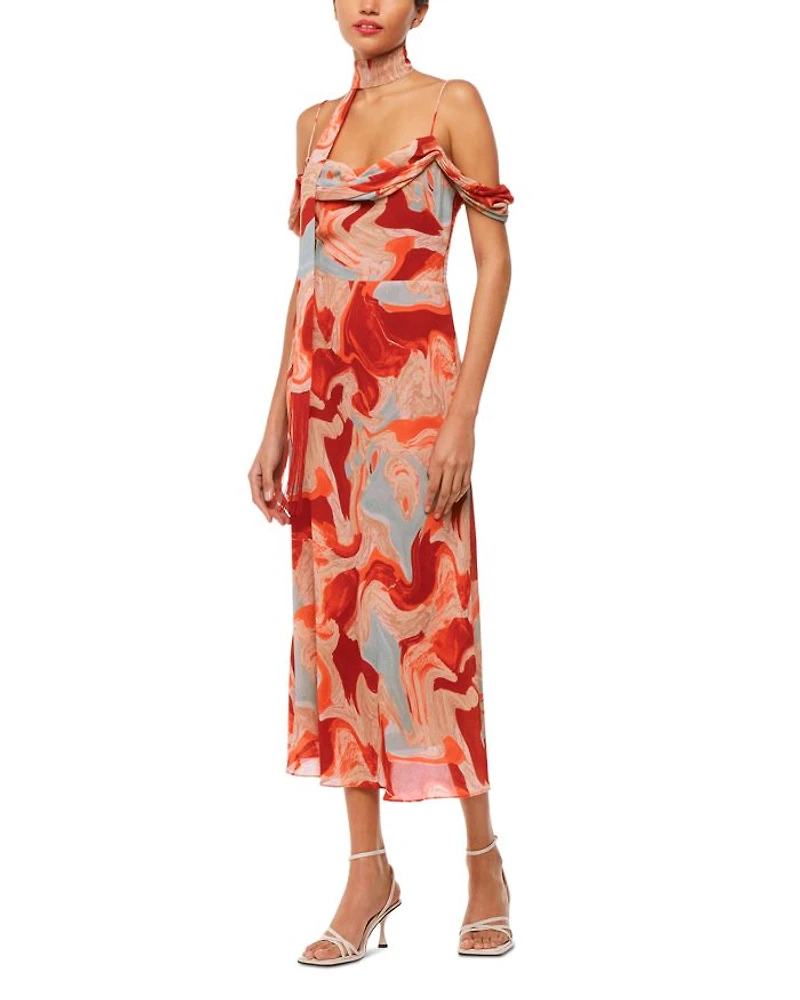 Marble Print Dress