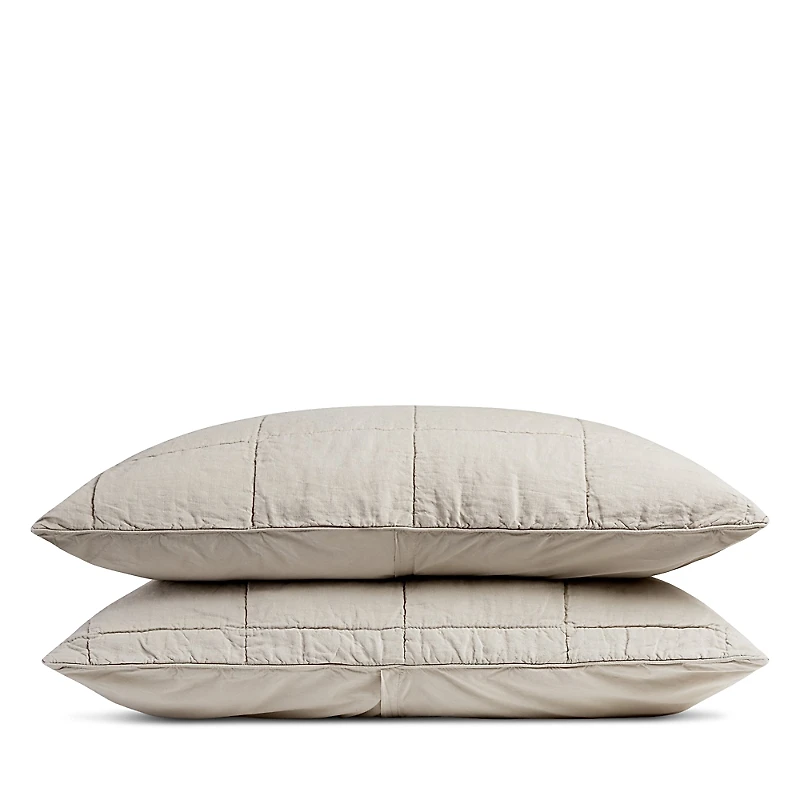 Parachute Linen Box Quilted King Sham, Set of 2