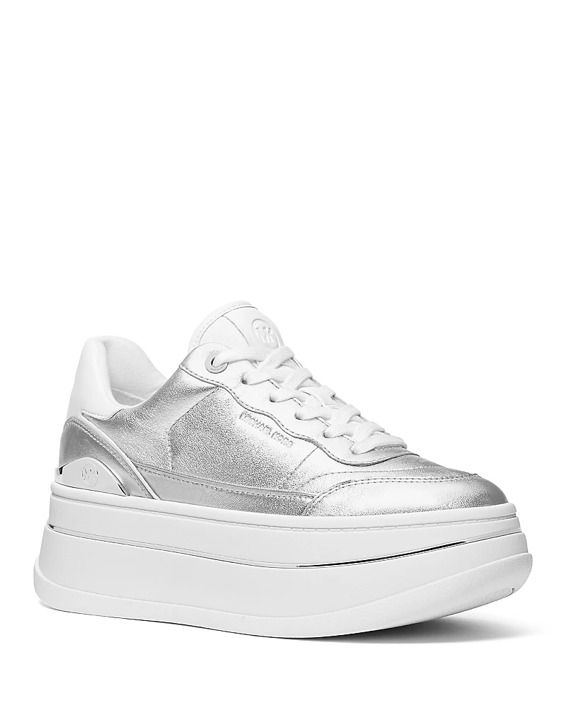 Michael Kors Women's Hayes Metallic Leather Platform Sneakers