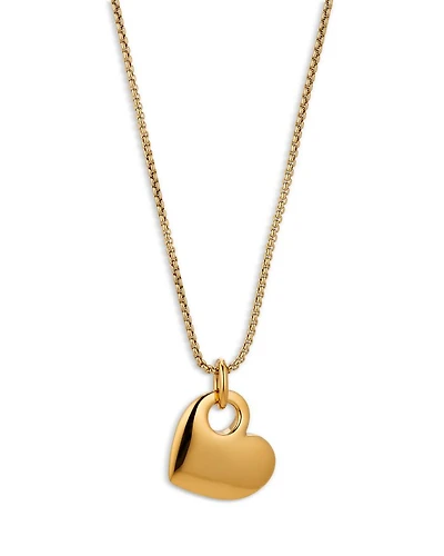 Sunlight Heart Pendant Necklace in 18K Gold Plated, 20"-22"