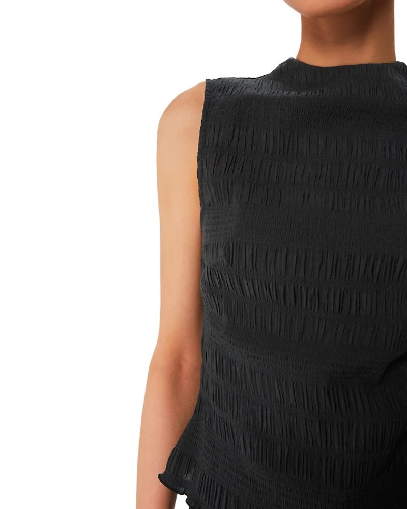 Plissé Sleeveless Top