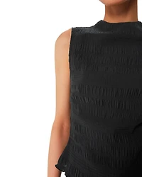 Plissé Sleeveless Top