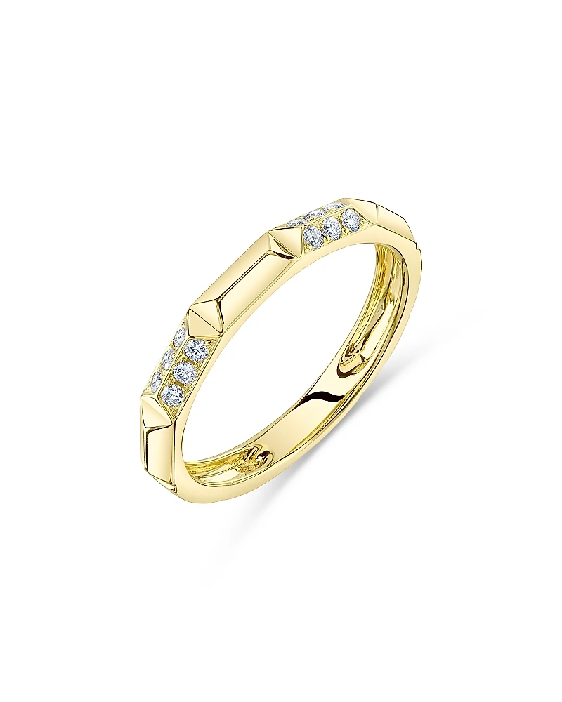 Moon & Meadow 14K Yellow Gold Kate Diamond Geometric Band
