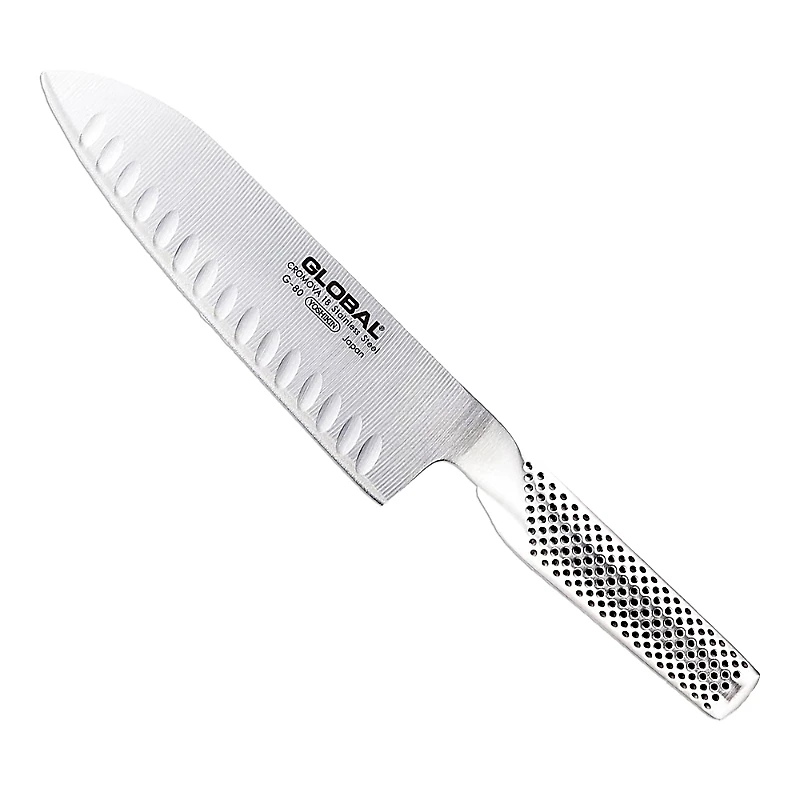 Global Stainless Steel 7 Santoku Knife
