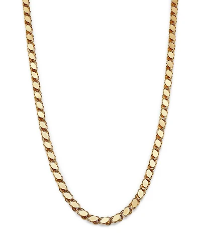14K Yellow Gold High-Polished Wide Link Collar Necklace, 18"