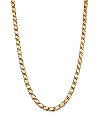14K Yellow Gold High-Polished Wide Link Collar Necklace, 18"