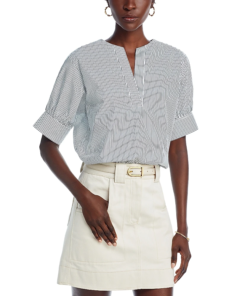 Frame V Neck Popover Top
