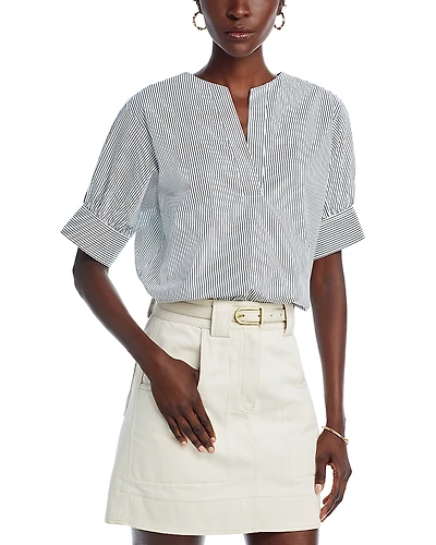 Frame V Neck Popover Top