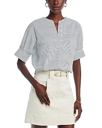 Frame V Neck Popover Top
