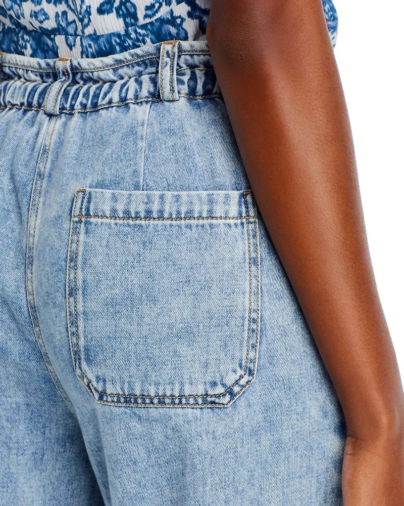 Ryan Drawstring Wide Leg Jeans