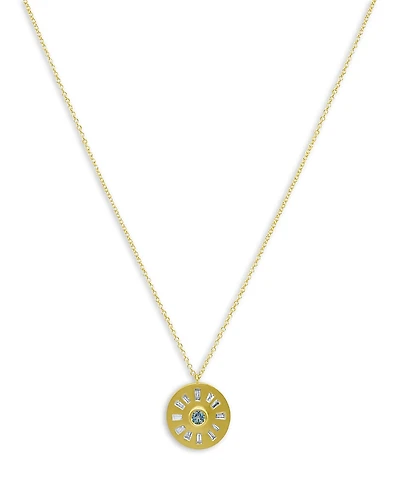 Meira T 14K Yellow Gold Diamond Baguette & Round Disc Pendant Necklace, 16-18