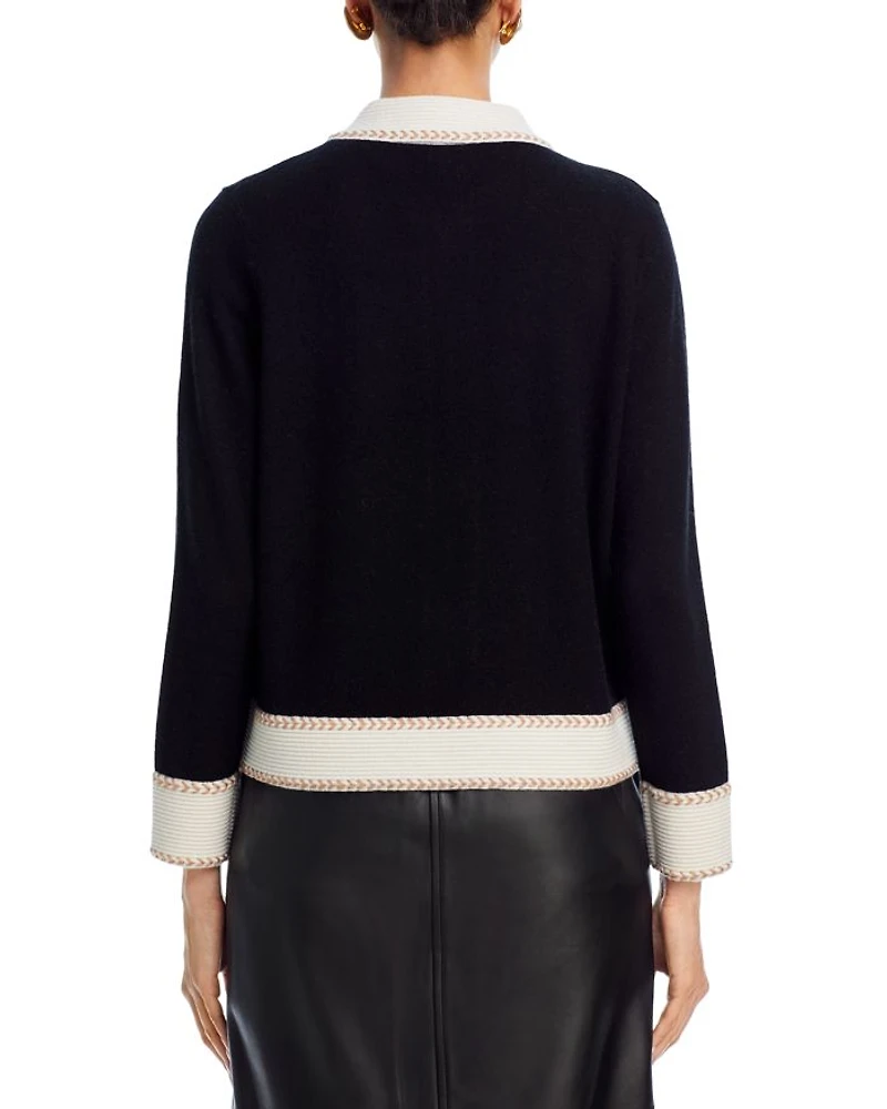 Contrast Trim Cardigan - Exclusive