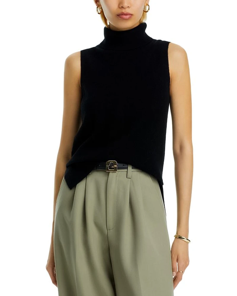 Split Hem  Turtleneck Tank - Exclusive