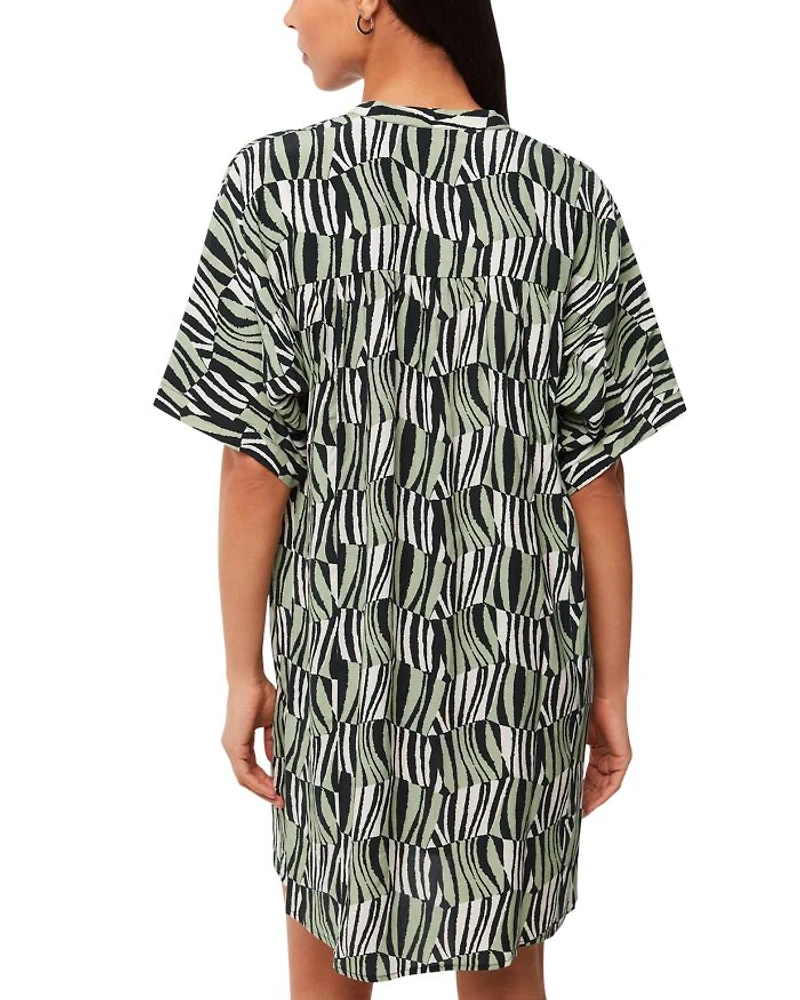 Checkerboard Tiger Print Dress
