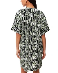 Checkerboard Tiger Print Dress