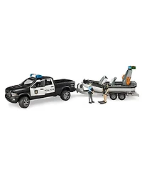 Bruder 1/16 Ram Police Pickup Truck with Trailer & Boat 5-7 - Ages 5-7