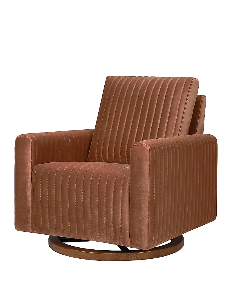 Babyletto Poe Velvet Channeled Swivel Glider