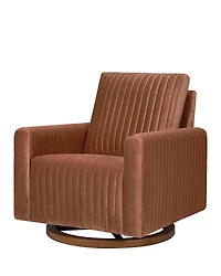 Babyletto Poe Velvet Channeled Swivel Glider