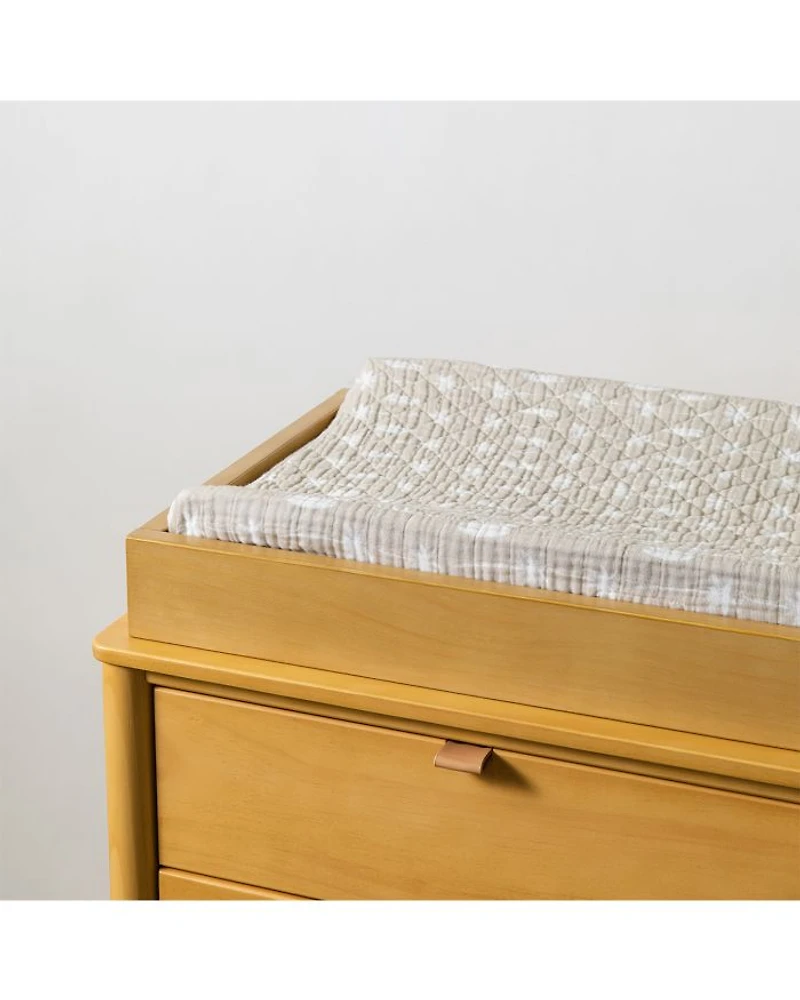 Quilted Changing Pad Cover GOTS Certified Organic Muslin Cotton
