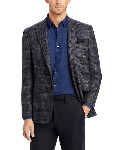 Siena Boucle Plaid Regular Fit Sport Coat