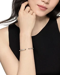 Sterling Silver & 14K Yellow Gold Cable Flex Bracelet, 4mm