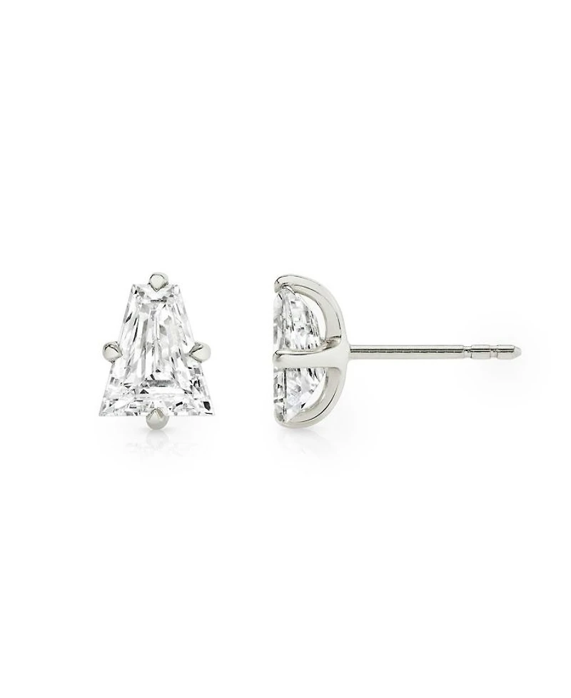 Iconic Lab-Grown Diamond Stud Earrings 14K Yellow and White Gold, 1.5ctw Keystone Lab Grown Diamonds