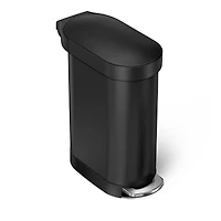 45 Liter Slim Kitchen Trash Can with Liner Pocket
