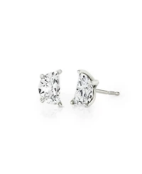 Iconic Lab-Grown Diamond Stud Earrings 14K Yellow Gold, 1.5ctw Half Moon Lab Grown Diamonds