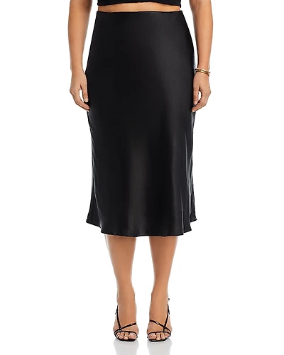 Aqua Midi Slip Skirt - Exclusive