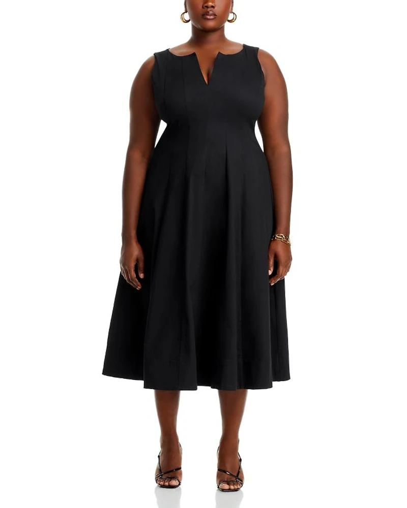 Paneled Midi Dress