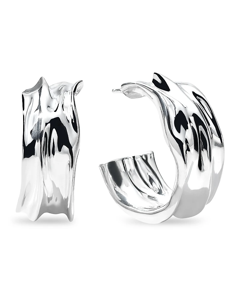 Ippolita Sterling Silver 925 Classico Crush Medium Hoop Earrings