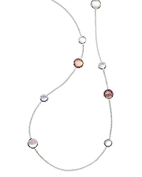 Ippolita Sterling Silver 925 Lollipop Multi Stone Long Statement Necklace, 40