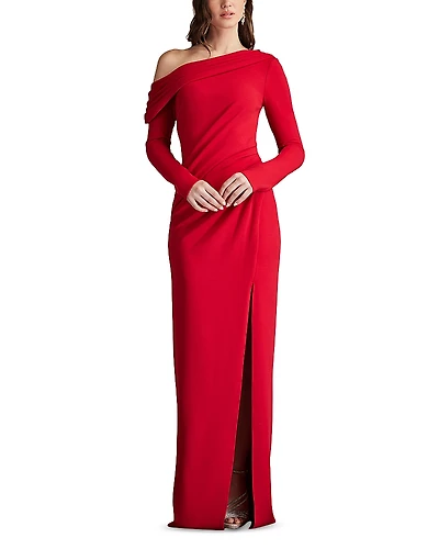 Tadashi Shoji Arison Pleated Draped Gown