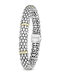 Sterling Silver & 18K Yellow Gold Caviar Bracelet