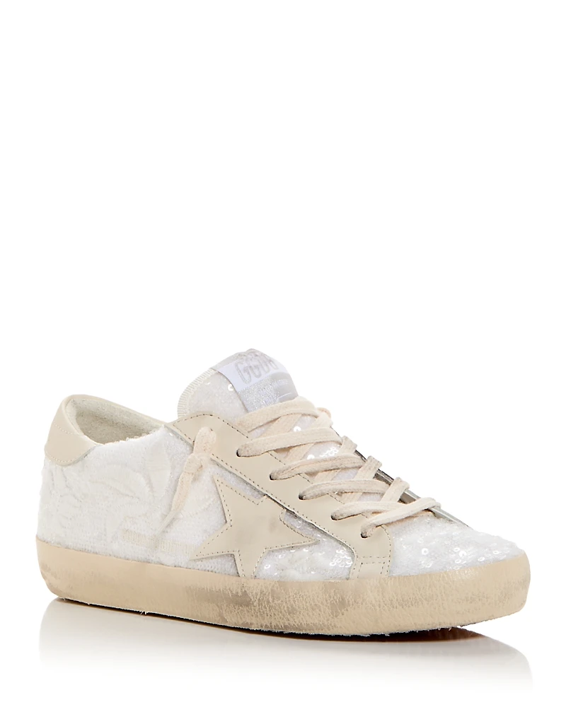 Golden Goose Women's Super-Star Sequin Embellished Low Top Sneakers