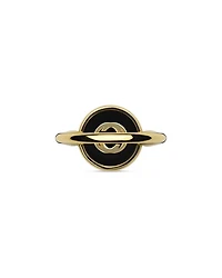 18K Yellow Gold Interlocking Diamond & Black Onyx Ring